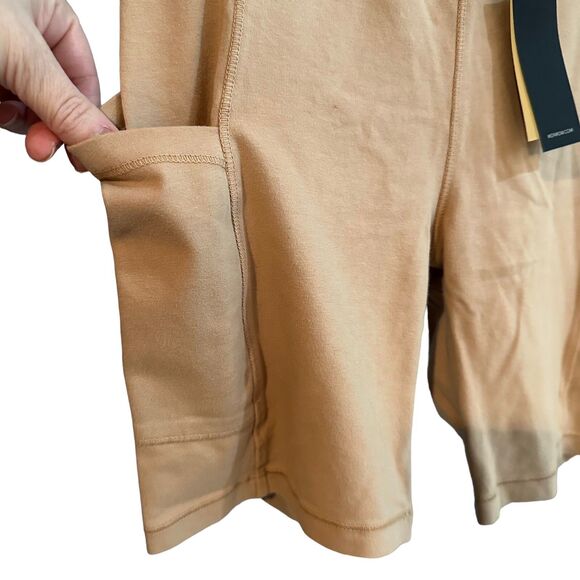 NWT Monrow Hip Pockets Bike Shorts In Latte S Small - Picture 3 of 5